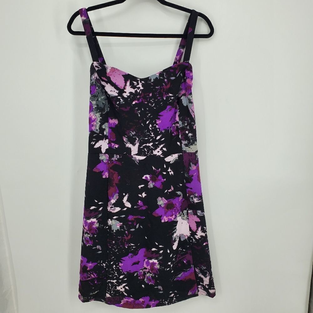 Lane Bryant Purple and Black Color Splash Multi Way Dress Size 24